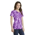 thumbnail image 4 of Port & Company Ladies Tie Dye V Neck Tee-S (Purple), 4 of 6
