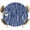 Blue, variant on Elastic Fitted Round Tablecloth, Black Striped Waterproof Stretch Table Cover for 45"-54" Tables, Retro Wave Lines Texture Simple Washable Outdoor Tablecloths for Patio, Picnic, Camping