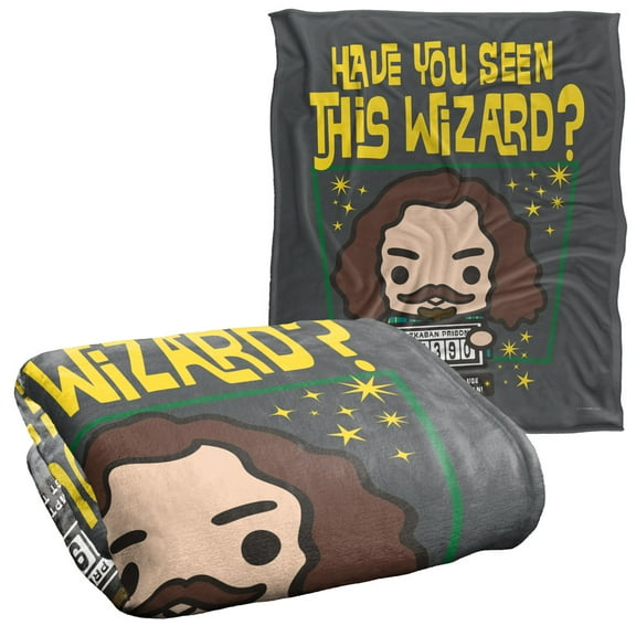 Harry Potter Have You Seen This Wizard? Sirius Black Chibi Officially Licensed Silky Touch Super Soft Throw Blanket 50' x 60'