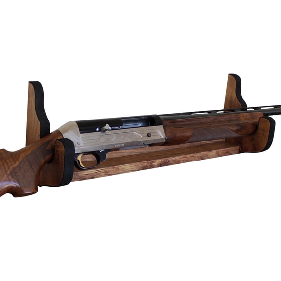 Rush Creek Creations Single Gun Wall Rack for Rifles & Shotguns, American Cherry Finish