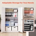 thumbnail image 4 of Metal Storage Cabinet, Lockable Steel Garage Cabinet with Adjustable Shelves, Magnetic Doors, Keys, Tool Storage for Pantry, Warehouse, Basement, Laundry, Office, White, 4 of 4