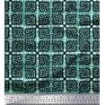 thumbnail image 1 of Soimoi Polyester Crepe Fabric Arrow,Swirl & Floral Block Print Sewing Fabric Yard 52 Inch Wide, 1 of 3