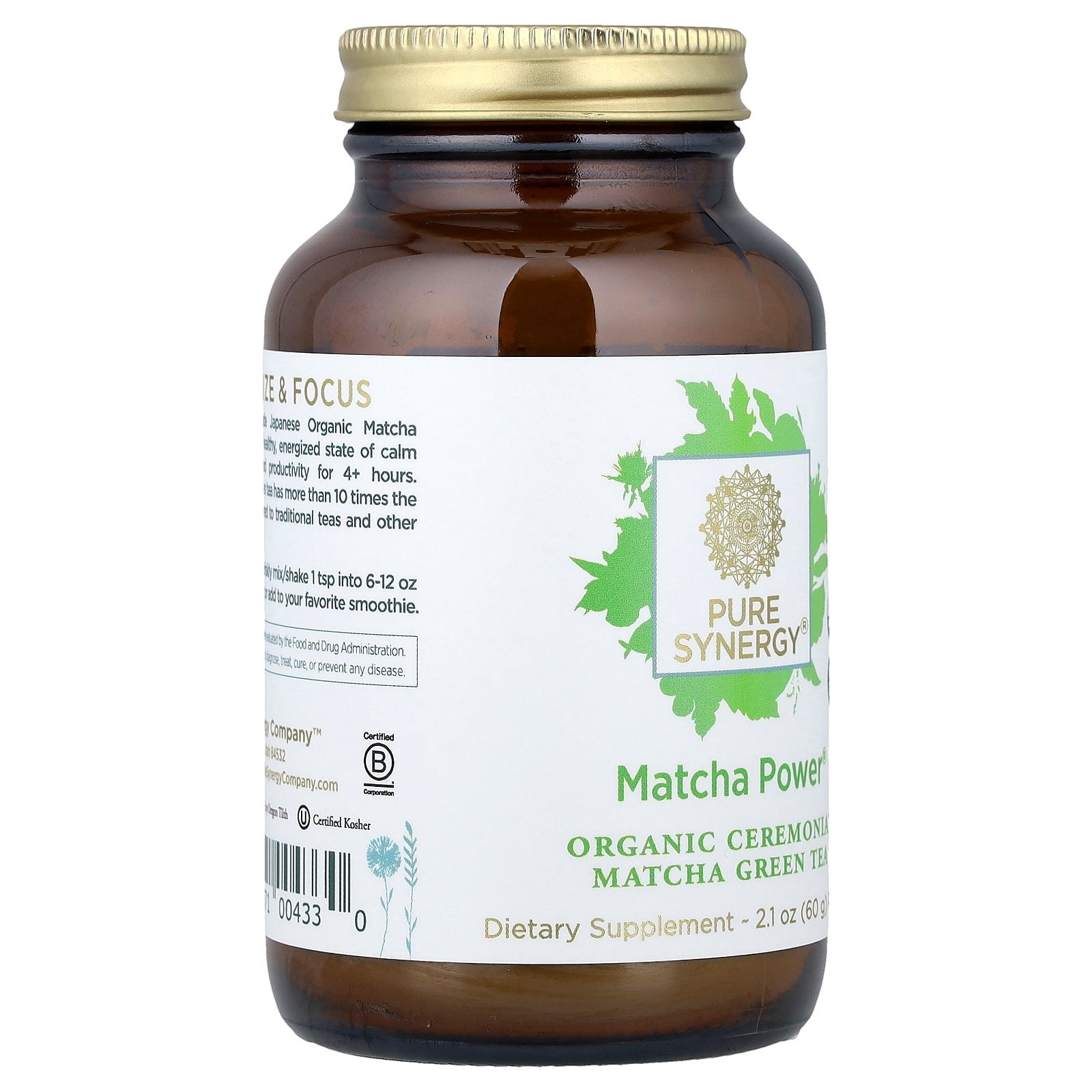 Pure Synergy Matcha Power, 2.1 oz (60 g)