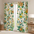 thumbnail image 2 of Homewish Boho Wild Flower Black Out Curtains,Vintage Flower Curtains Pack of 2 (42x63 Each),Beige Green Bedroom Curtains For Adults,Microfiber Bedroom Decor, 2 of 6