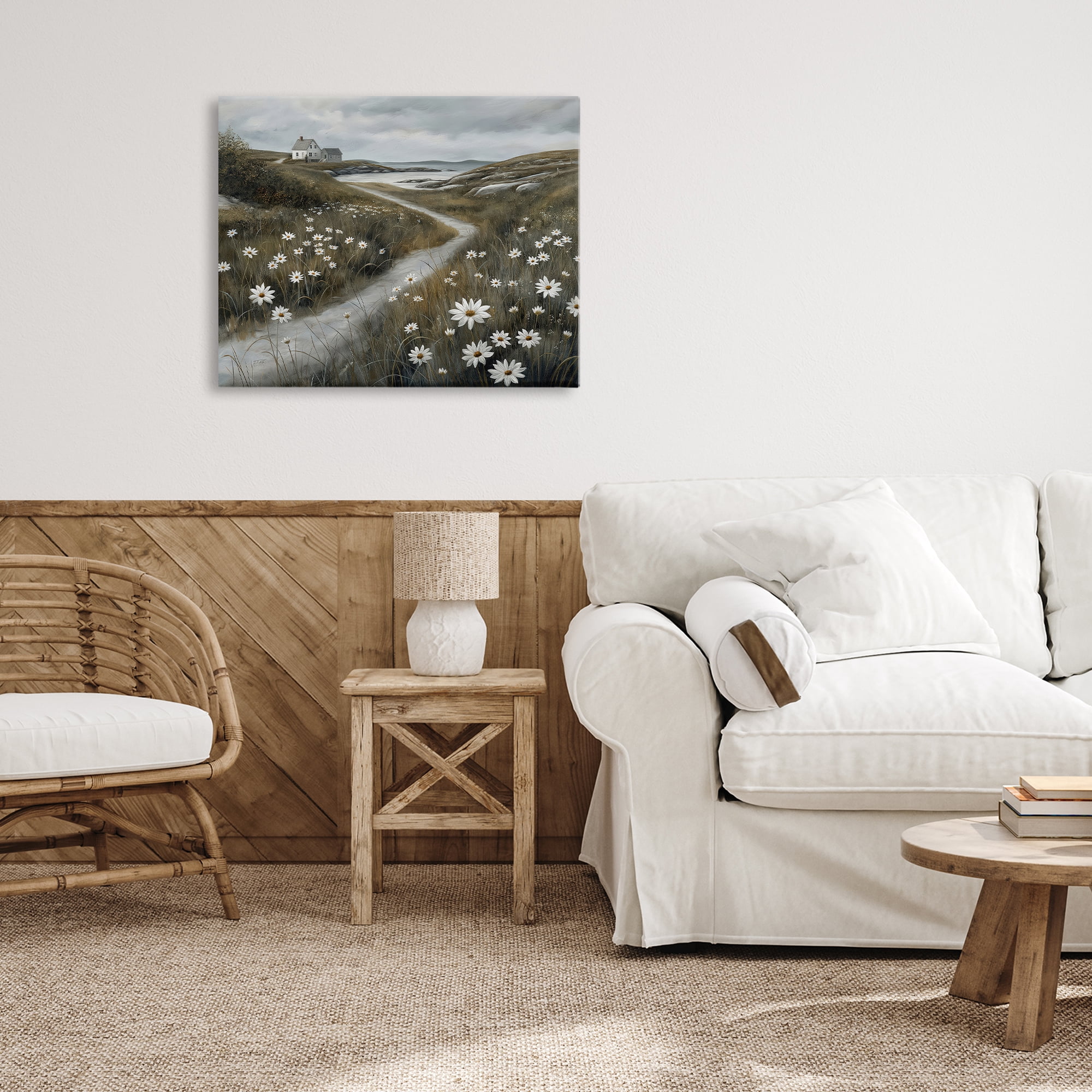 Stupell Industries Daisies Along Coastal Path Canvas Wall Art, design by Imagine It Images