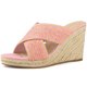 thumbnail image 1 of Sandalias Con Cuña Deslizante Plataforma Correa Entrecruzad Para Mujer Rosado 7.5, 1 of 7