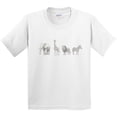thumbnail image 3 of Inktastic Safari Animal Sketch Elephant Giraffe Lion Zebra Youth T-Shirt, 3 of 5