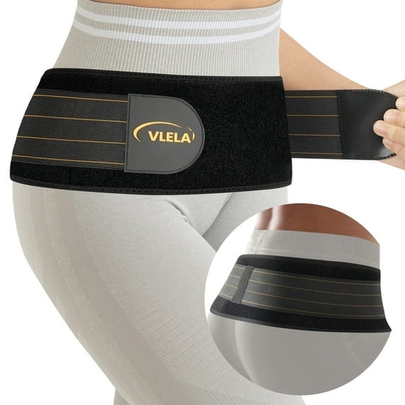 Vlela Sacroiliac Support Belt Sciatica Belt Pain Relieve SI Joint Sacroiliac Belt Hip Support Lower Back Brace for Women and Men-L/XL