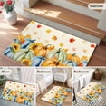 thumbnail image 5 of Fall Pumpkins Entryway Rug 2'x3'&nbsp; Non Slip Front Door Mats, Thanksgiving Autumn Maple Leaves Orange Entrance Rugs Indoor Outdoor Carpet, Washable Floor Mats Small Area Rug for Bedroom Kitchen, 5 of 8