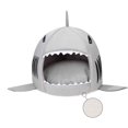 thumbnail image 2 of Cat Cave Bed Shark Pet Basket 2 en 1 Sofá y nido acogedor Cachorro cálido Saco de dormir interior Tienda de campaña para perros pequeños Gatito Conejo Hámster con cojín desmontable MFZFUKR ZYY-3061, 2 of 5