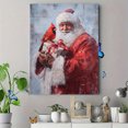 thumbnail image 4 of Santa Claus Cardinal Gift Canvas Wall Art 15.75x11.81 Inches, 4 of 8