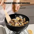 thumbnail image 4 of Fish Scale Pattern Flat Bottom Non-Stick Pan, 7.9/9.5/10.2 Inche Carbon Steel Woks & Stir-Fry Pans Nonstick with Glass Lid, Nitriding Anti-rust Coated Flat Bottom Small Wok, 4 of 7