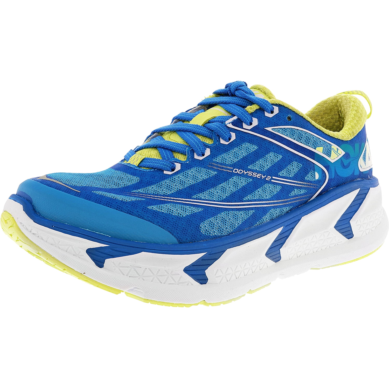 Hoka One Women�s Odyssey 2 Dresden Blue / Sunny Lime Ankle
