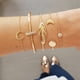 thumbnail image 4 of Pulseras para mujer, regalos para mujer, joyería de moda, pulsera de aleación de plumas y diamantes, conjunto de pulsera, pulsera para mujer, collar, 4 of 5