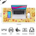 thumbnail image 5 of Long Mouse Pads for Desk,Golden Retrievers and Pioneer Flower Desk Mats on Top Of Desks, Desk Mouse Pad Extra Large with 3mm Non-Slip Base and Stitched Edge for Gaming,Office,Work,Home 35.4"x15.7", 5 of 6