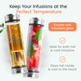 thumbnail image 4 of Vaso de té Pure Zen con infusor – Taza de té de viaje de vidrio de doble pared con filtro de acero inoxidable – Botella infusora de té a prueba de fugas con colador para té de hojas sueltas y agua de, 4 of 8
