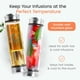 thumbnail image 4 of Vaso de té Pure Zen con infusor – Taza de té de viaje de vidrio de doble pared con filtro de acero inoxidable – Botella infusora de té a prueba de fugas con colador para té de hojas sueltas y agua de, 4 of 8