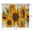 thumbnail image 5 of Beige Calligraphy Sunflower Pattern Shower Curtain 84"x72" ,Bathroom Decorative Shower Curtains Set with 12 Hooks,Modern Waterproof Washable Shower Curtain, 5 of 6