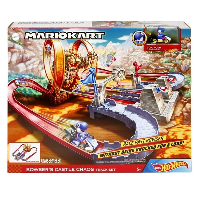 Pista de Juguete Hot Wheels Mario Kart Castillo de Bowser