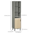 thumbnail image 3 of HOMCOM Armoire de Salle de Bain Haute Armoire de Rangement Autoportante Grise, 3 of 10