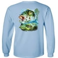 thumbnail image 3 of Fair Game Bucket Mouth Bass Long Sleeve Shirt-Light Blue-Large, 3 of 5