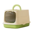 thumbnail image 2 of Tgbvmt Fully Enclosed Plastic Cat Litter Box With Lid Extra Large Space Splash-Proof Odor Isolation Litter Pan With Shovel Non-Slip Burr-Free For Indoor Cats Kittens Toilet Supplies Decor Favors, 2 of 6