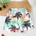 thumbnail image 5 of Hipsteret Boys' Quick-Dry Swim Shorts with Palm Tree Print, Athletic Board Shorts for Beach, 5" Inseam with Elastic Waist, Polyester Spandex,Size 12-13T, 5 of 8