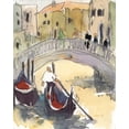 thumbnail image 2 of Dixon, Samuel 12x14 White Modern Wood Framed Museum Art Print Titled - Venice Plein Air III, 2 of 4
