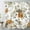 White, variant on Fall Floral Shower Curtain for Bathroom,White Orange Wildflower and Grey Maple Leaf on Beige Fabric Shower Curtain with Hooks,Nature Botanical Bathroom Curtain Shower Set, 72x72 inches