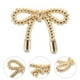 thumbnail image 4 of 10 botones decorativos metálicos con forma de lazo de mariposa, ideales para coser suéteres, cárdigans, camisas, abrigos y prendas de punto. Color dorado., 4 of 8