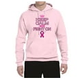 thumbnail image 2 of Wild Bobby, Keep Calm and Fight On Breast Cancer Awareness Unisex Graphic Hoodie Sweatshirt, Light Pink, X-Large, 2 of 3