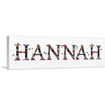thumbnail image 1 of ARTCANVAS HANNAH Girls Name Room Decor Canvas Art Print - Size: 48" x 16" (1.50" Deep), 1 of 9