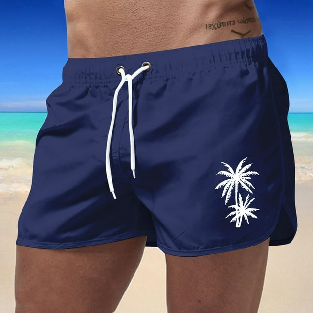 Shorts de Bain pour Hommes Mode Été Plage Voyage Polyester Imprimé Cocotier Décontracté pour Activités Extérieures