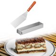 thumbnail image 1 of Molde rectangular para hacer tartas, tiramisú, resistente, para postres, tartas, molde extraíble, molde para hornear tartas para cocina, restaurante, corto, 1 of 10
