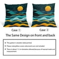 thumbnail image 6 of Green Boho Pillow Covers 18x18 Inch Set of 2 Mountain Nature Landscape Night Sky Throw Pillow Covers Linen Modern Outdoor Pillow Cases Square Cushion Covers For Sofa Couch Bed Indoor Home Decor, 6 of 6