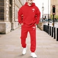 thumbnail image 2 of VNKIDY Boys 2 Piece Tracksuit Kids Tree Print Long Sleeve Hoodie With Kangaroo Pocket Matching Jogger Pants For Casual Daily Wear Classic Set, 2 of 5