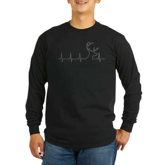CafePress - Hunting Heartbeat Long Sleeve T Shirt - Long Sleeve Dark T-Shirt