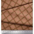thumbnail image 2 of Soimoi Modal Satin Fabric Flamingo & Moroccan Damask Print Fabric by Yard 42 Inch Wide, 2 of 3