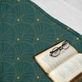 thumbnail image 2 of Ambesonne Art Deco Fleece Throw Blanket Teal Design Classic Scales 50"x60" Teal and Sand Brown, 2 of 5