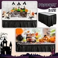 thumbnail image 4 of BlinkLLX 4 Pcs Plastic Table Skirt 29 Inches x 14 ft Disposable Table Skirt for Rectangle Tablecloth Wedding Shower Birthday Party Banquet(Black), 4 of 7