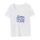 thumbnail image 4 of Camiseta para mujer de verano con cuello redondo y cuello redondo para uso diario, caminar, vacaciones XL, 4 of 7