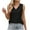 Black, variant on Tank Tops for Women Plus Size Sleeveless V Neck Solid Loose Casual T-shirt Green XL