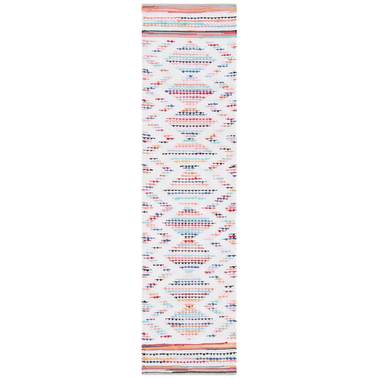 SAFAVIEH Montauk Rayen Diamond Area Rug, Ivory/Blue, 8' x 10'