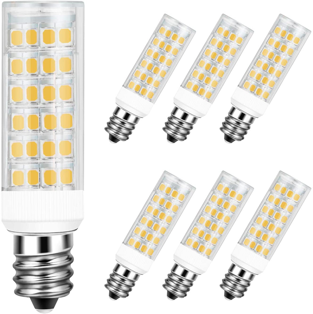 Chandelier E12 LED Candelabra Bulb 5W,Warm White,Dimmable,110V,T3/T4 led Halogen Bulb Replacement 50W for Ceiling Fan 5-Pack YYL Indoor Decorative Lighting 