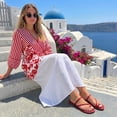 thumbnail image 6 of Cushionaire Resort Strappy Sandals for Women, Vegan Leather Memory Foam Flat Women's Sandals with Toe Ring, 6 of 14