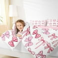 thumbnail image 4 of jejeloiu Cute Kawaii Bow Full Size Comforter Sets,Girls Cute Bowtie Bedding Sets For Girls Women Reversible 3pcs, 4 of 8
