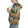 thumbnail image 2 of Daiia Mallard Ducks Pattern Women's Fashion Hoodies & Sweatshirts with Kangaroo Pocket Hooded Sweatshirt with Eye-catching Drawstrings-Large, 2 of 7