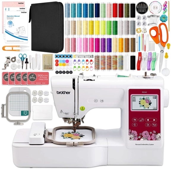 Brother PE545 Embroidery Machine with w/ Thread & 200 Accessories