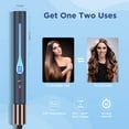 thumbnail image 5 of IG INGLAM 1" Infrared Flat Iron for Hair, Round 2 in 1 Hair Straightener Flat Iron, Dual Voltage, Prussian Blue, 5 of 7
