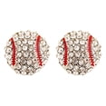 thumbnail image 2 of Daisyyozoid Ball Game Earrings Gifts For Girls Basketball Gift Alloy Rhinestone Earrings, 2 of 5